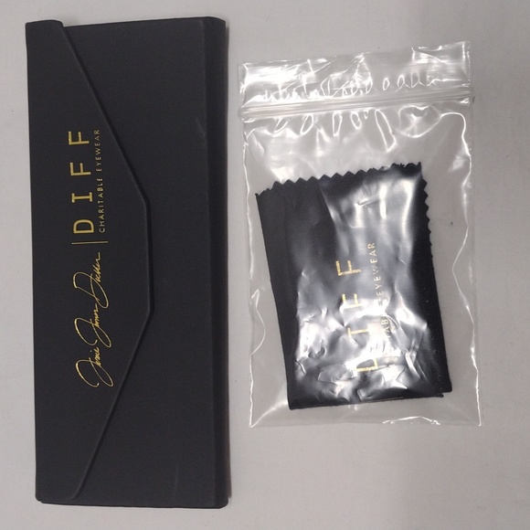 Diff Charitable Black Eyewear Cleaning Cloth Foldable Triangle Case Only EC#43 - Picture 11 of 12